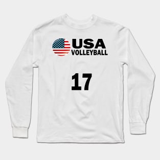 USA Volleyball #17 T-shirt Design Long Sleeve T-Shirt